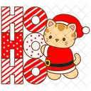 猫、クリスマス、ふわふわ アイコン