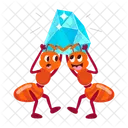 Ant Cartoon Ant Stickers Cute Ants Icon