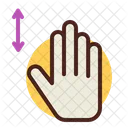 Auf Ab Hand Geste Symbol