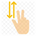 Hoch runter Finger  Symbol