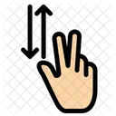 Hoch runter Finger  Icon