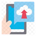 Hochladen App Smartphone Symbol