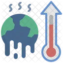 Klimawandel Globale Erwarmung Hohe Temperaturen Symbol