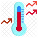 Hohe Temperatur Temperatur Thermometer Icon