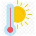 Hohe Temperatur Heiss Sommer Icon