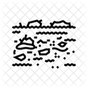 Hochwasser Schutt Wasser Symbol
