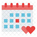 Hochzeitstag Tag Kalender Symbol