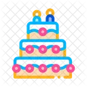 Feier Hochzeit Kuchen Icon