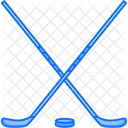 Hockey Stick Puck Icon