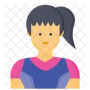 Hockey Femenino Jugador De Hockey Sobre Cesped Jugador De Hockey Icono