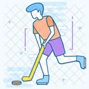 Hockey Sports Equipment Ball Icon