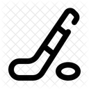 Hockey Puck Stick Icon