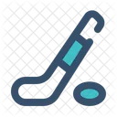 Hockey Puck Stick Icon