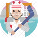 Sports Hockey Player Icon