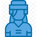 Hockey Player Woman Hockey Player Icon