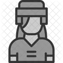 Hockey Player Woman Hockey Player Icon