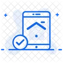 Hogar Inteligente Aplicacion Movil Bienes Raices En Linea Icono