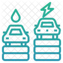 Hoherpreisiges Elektrofahrzeug Brennstoffzellenfahrzeug Symbol