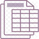 Hoja De Calculo Tabla Archivo Icono