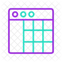 Hoja De Calculo Tabla De Datos Cuadricula De Datos Icono