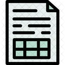 Hoja De Calculo Datos Excel Icono