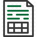 Hoja De Calculo Datos Excel Icono