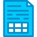 Hoja De Calculo Datos Excel Icono