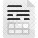 Hoja De Calculo Datos Excel Icono