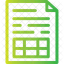 Hoja De Calculo Datos Excel Icono