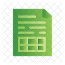 Hoja De Calculo Datos Excel Icono