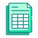 Hoja De Calculo Gestion De Datos Estadisticas Icono