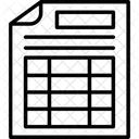 Hoja De Calculo Icono De Excel Entrada De Datos Icono