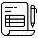 Hoja De Calculo Computadora Datos Icono