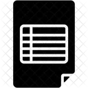 Hoja de cálculo  Icono