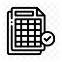 Hoja De Calculo Entrada De Datos Analisis Icono