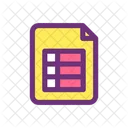Hoja de cálculo  Icon