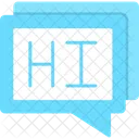 Hola Letreros De Neon Hola Icono