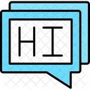 Hola Letreros De Neon Hola Icono