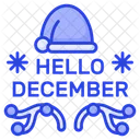 Hola Diciembre Invierno Icon