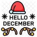 Hola Diciembre Invierno Icon