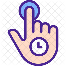 Hold Icon - Download in Colored Outline Style
