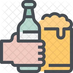 Hold Beer Bottle  Icon