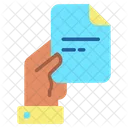Hand Letterm Hold Document Hold File Icon