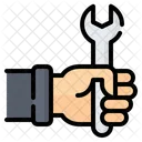 Hold Wrench Wrench Hand Icon