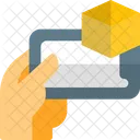 Holding 3 D Smartphone  Icon
