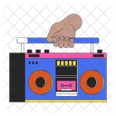 Audio Boombox Carrying Boom Box Holding Boombox Icon