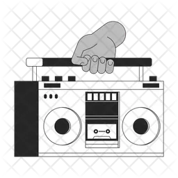 Holding audio boombox  Icon