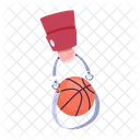 Basketball Bag Holding Basketball Holding Bag Icon