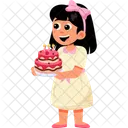 Holding Birthday Cake Kids Birthday Icon