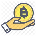 Holding bitcoin  Icon